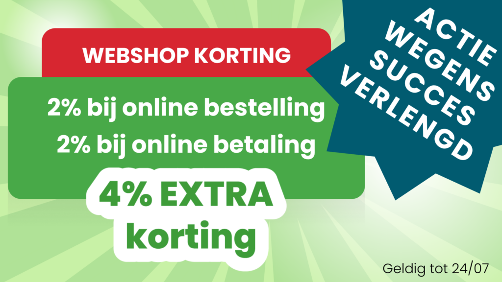 Webshopactie verlengd